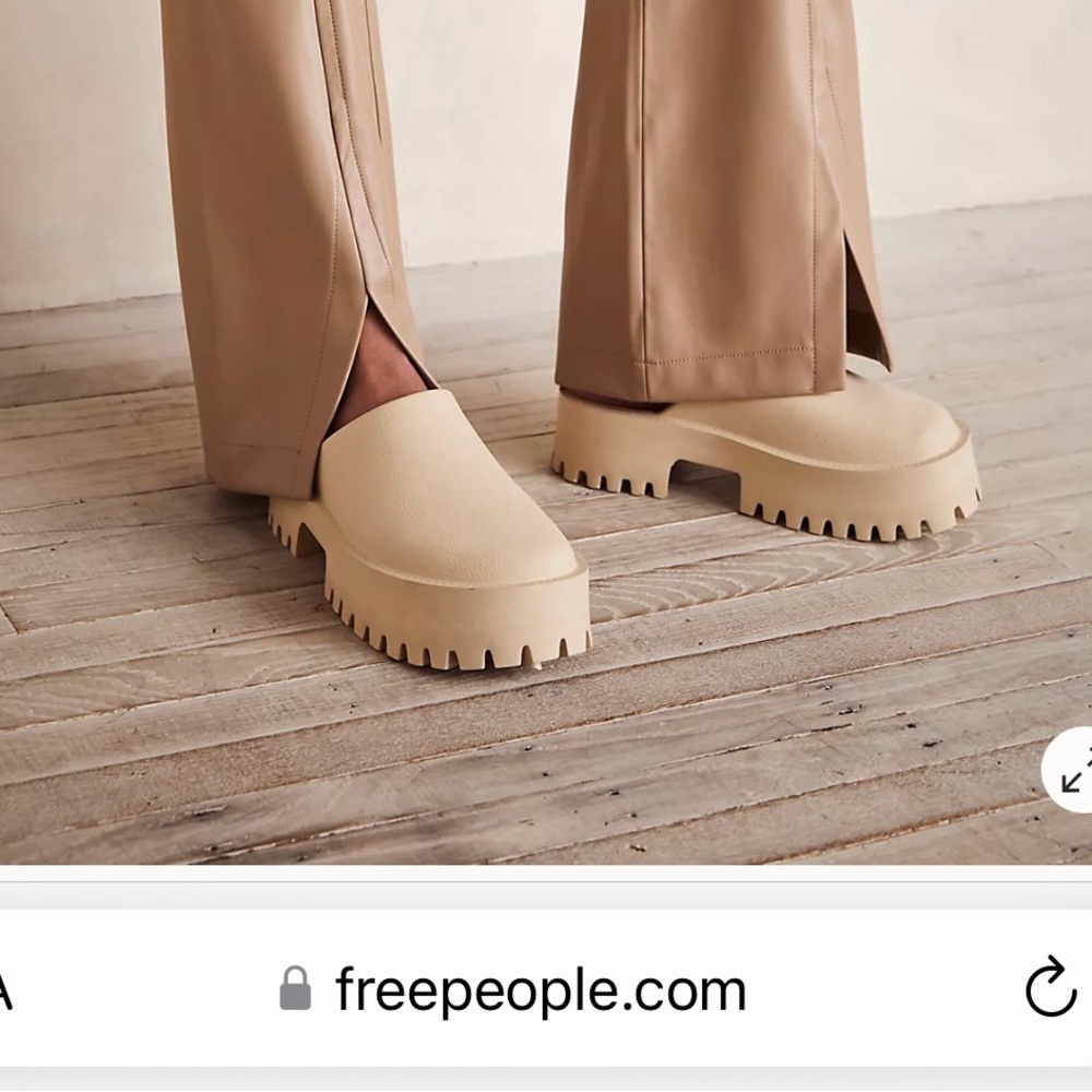 NEW, Free People, size 7 Bae Mules by Jeffrey Campbell, sea salt color.